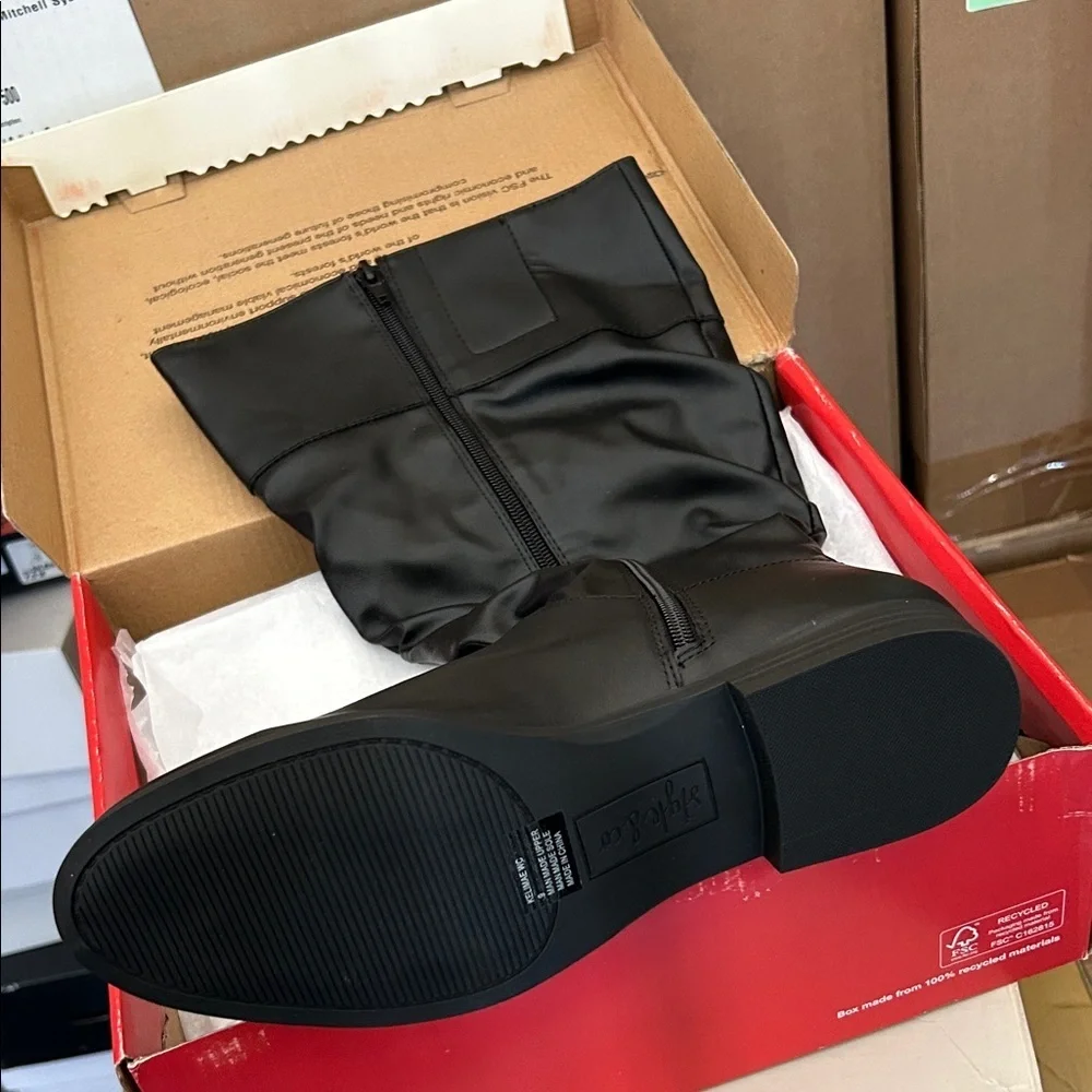 Style & Co. Black Combat & Moto Boots (WIDE CALF)_2
